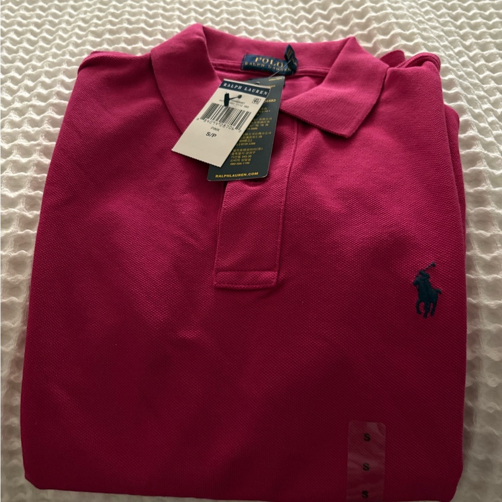 NWT Ralph Lauren Fuchsia Polo with Embroidered Logo